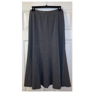 Chico's Women's Stretchy Flared hem Midi Skirt Gray Size M/8